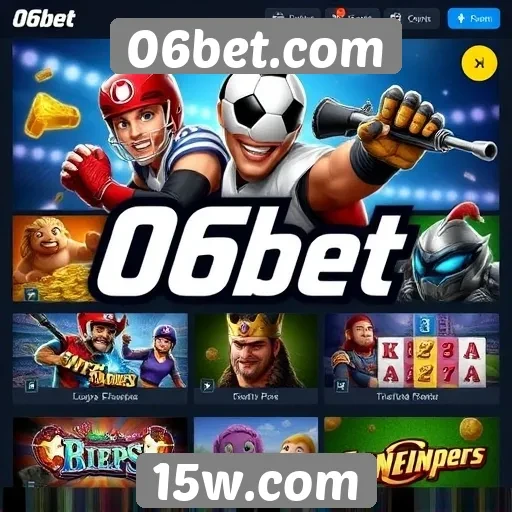 Variedade de jogos disponíveis na 06bet